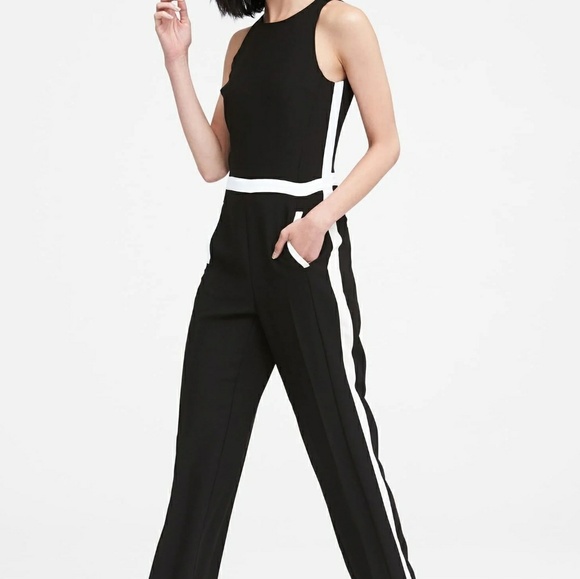 banana republic side stripe jumpsuit